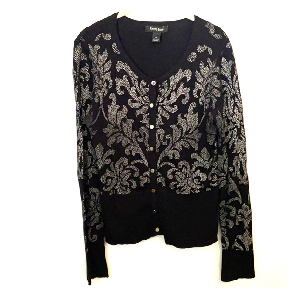 White House Black Market button sweater